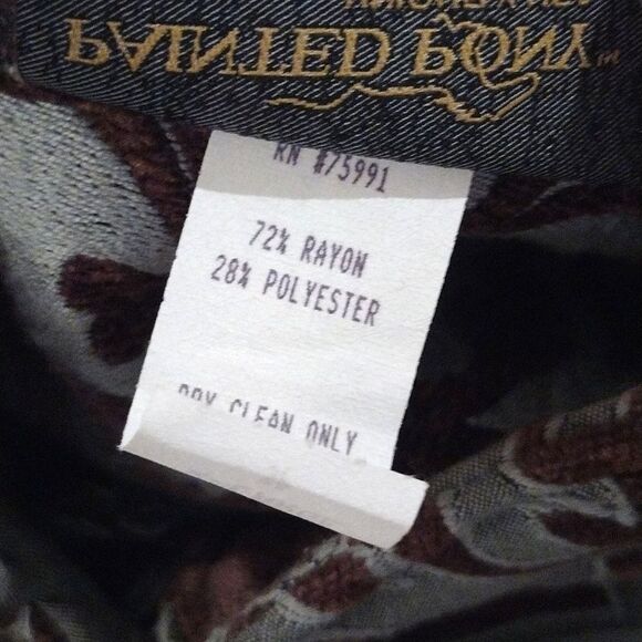 Painted Pony USA Women's Size XL Blue and Brown Embroidered Button up Jacket - Picture 11 of 11